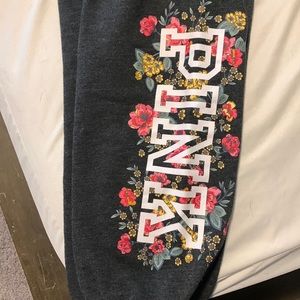 Floral print pink joggers